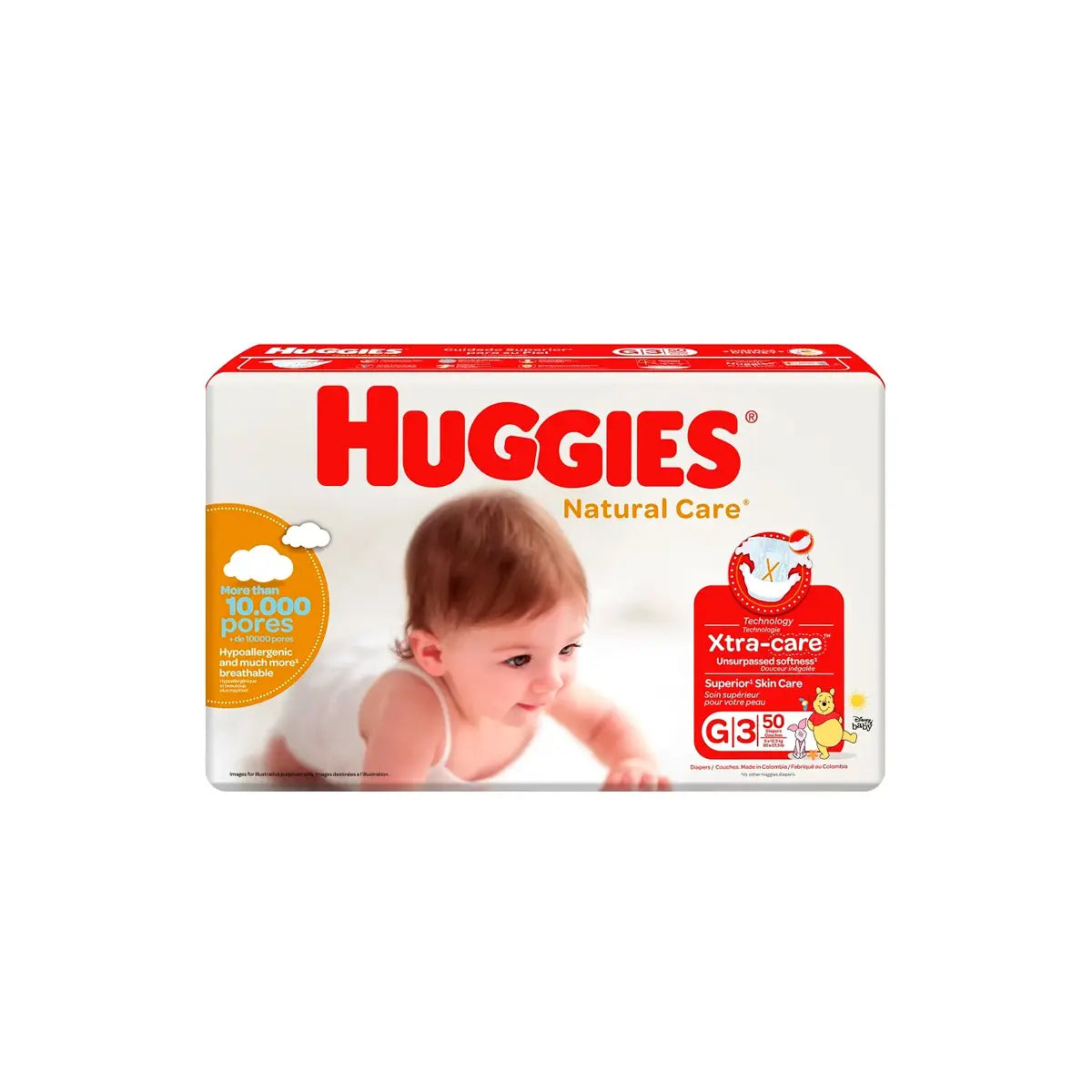 Pan.huggies Nat.car.unisex gDE Et3 50uds