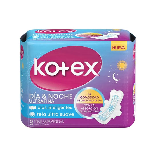 Toa. Kotex Dia Noche Ultrafina 8 Unidad