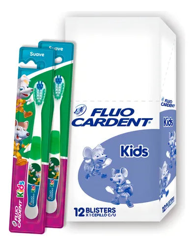 Display Fluocardent Cepillo Kids 12 Uds