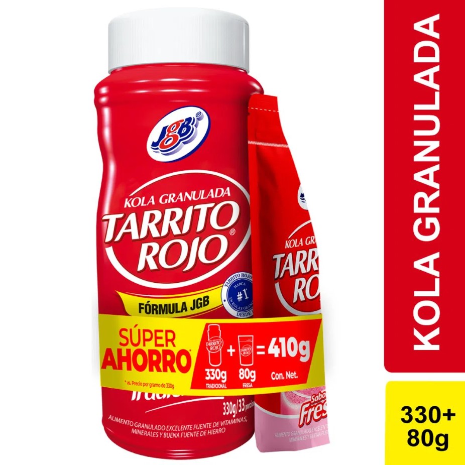 Tarrito Rojo Trad.330g+fresa 80g