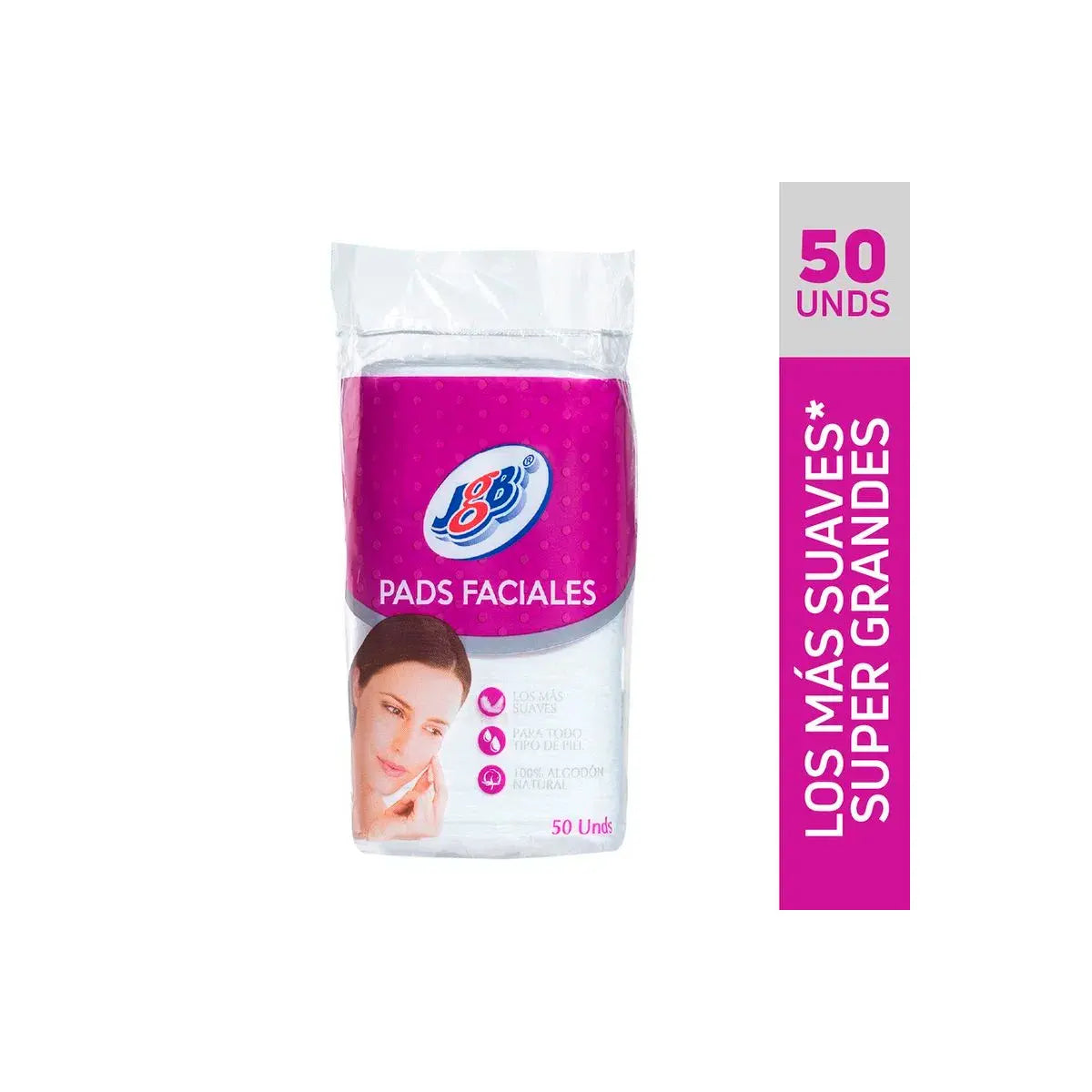 Pads Faciales Jgb Algodón 50 Unidades