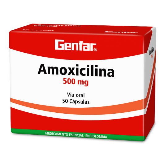 Amoxicilina 500 mg 50 Cápsulas gF
