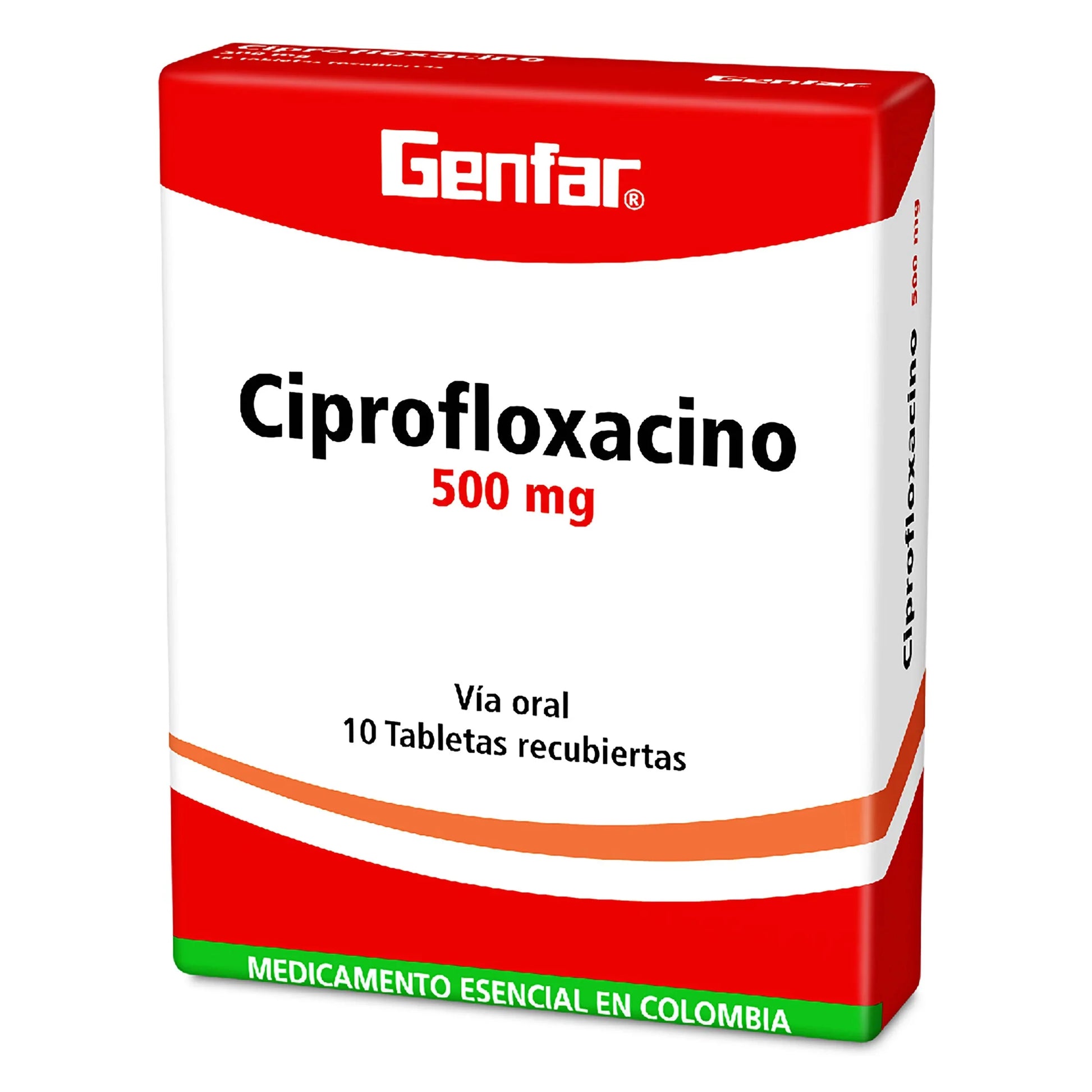 Ciprofloxacino 500 mg 10 Tabletas gF