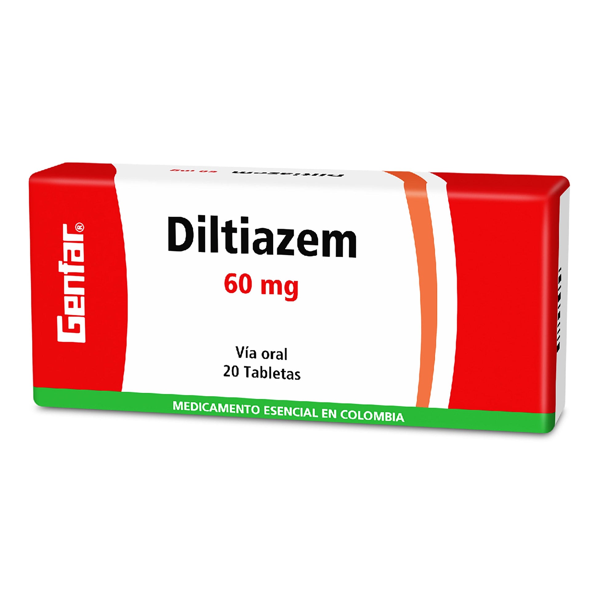 Diltiazem 60 mg 20 Tabletas gF