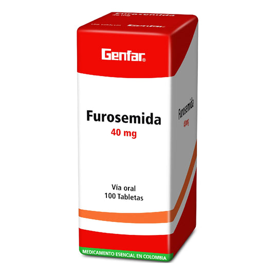 Furosemida 40 mg 100 Tabletas gF