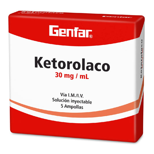 Ketorolaco Iny. 30 mg/1 ml 5 Ampolla