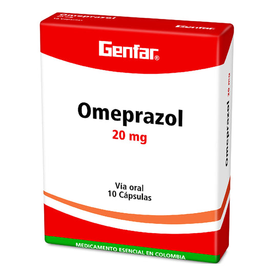 Omeprazol 20 mg 10 Cápsulas gF