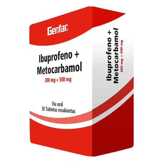 Ibuprofeno+METOCARBAMOL 30 Tabletas gF