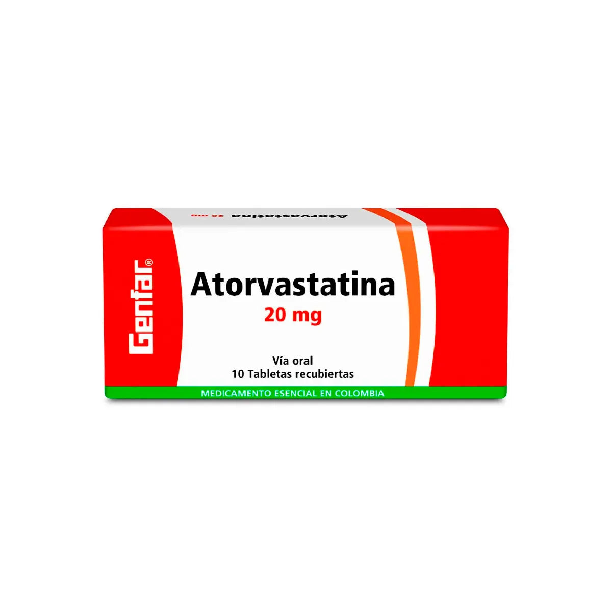 Atorvastatina 20 mg 10 Tabletas gF