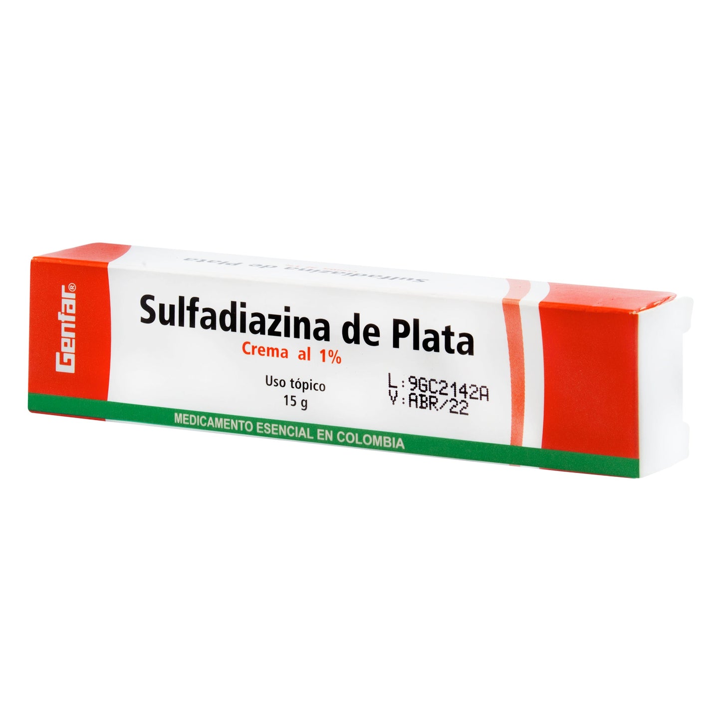 Sulfadiazina De Plata 15 gr gF