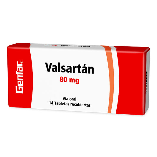 Valsartán 80 mg 14 Tabletas gF