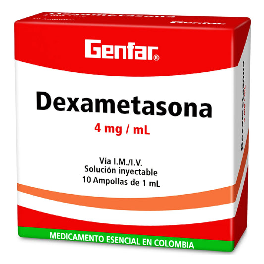 Dexametasona 4 mg/1ML 10 Ampollas gF
