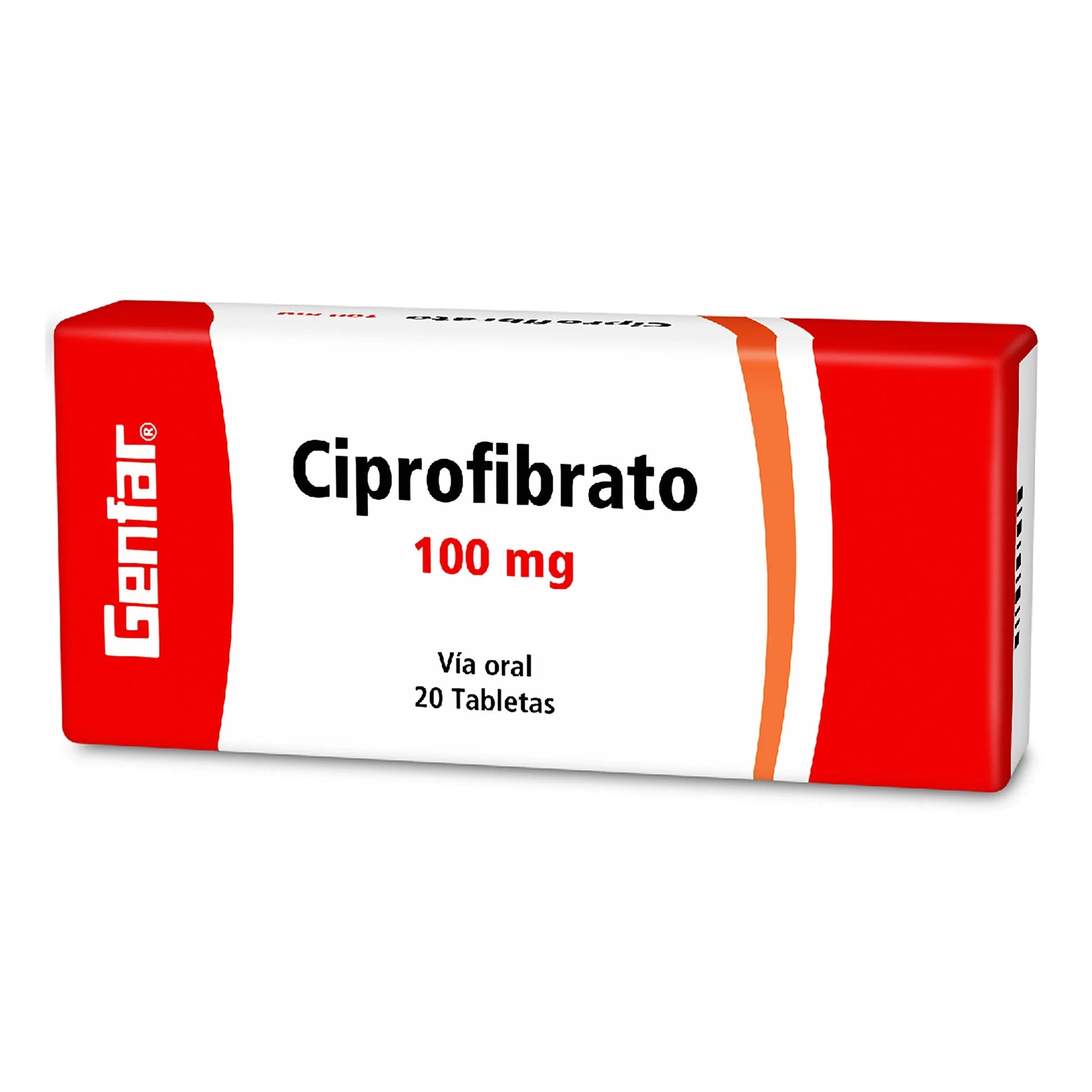 CiprofloxacinoIBRATO 100 mg 20 Tabletas gF