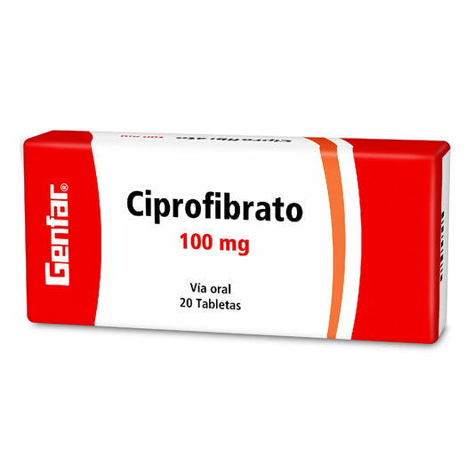 CiprofloxacinoIBRATO 100 mg 20 Tabletas gF