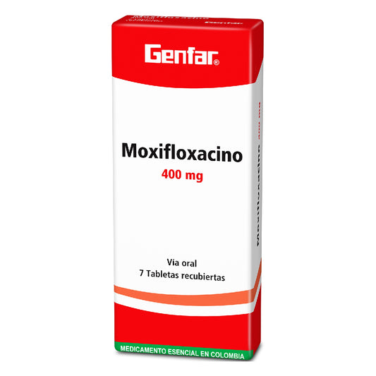 Moxifloxacino 400 mg 7 Tabletas gF