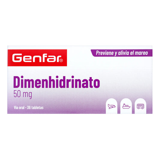 Dimenhidrinato 50 mg 36 Tbs gF