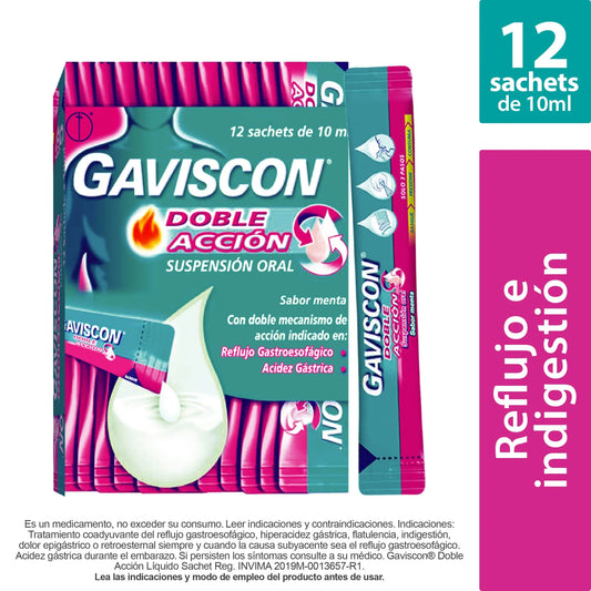 gAVISCON Doble Accion Suspensión.10 ml X 12uds