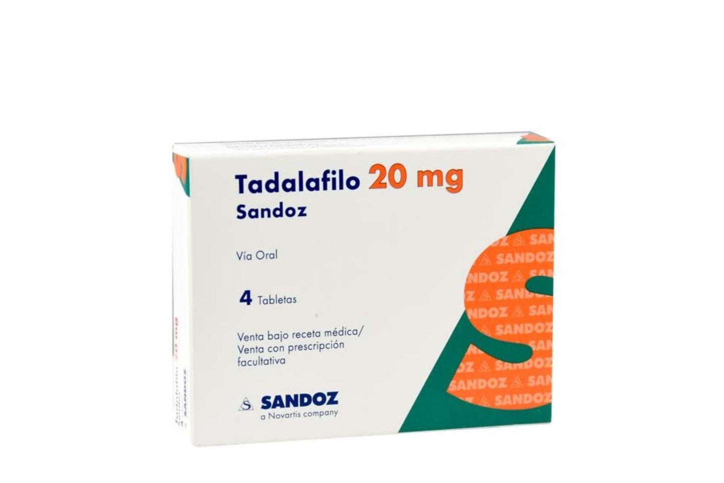 Tadalafilo 20 mg 4 Tabletas Sz