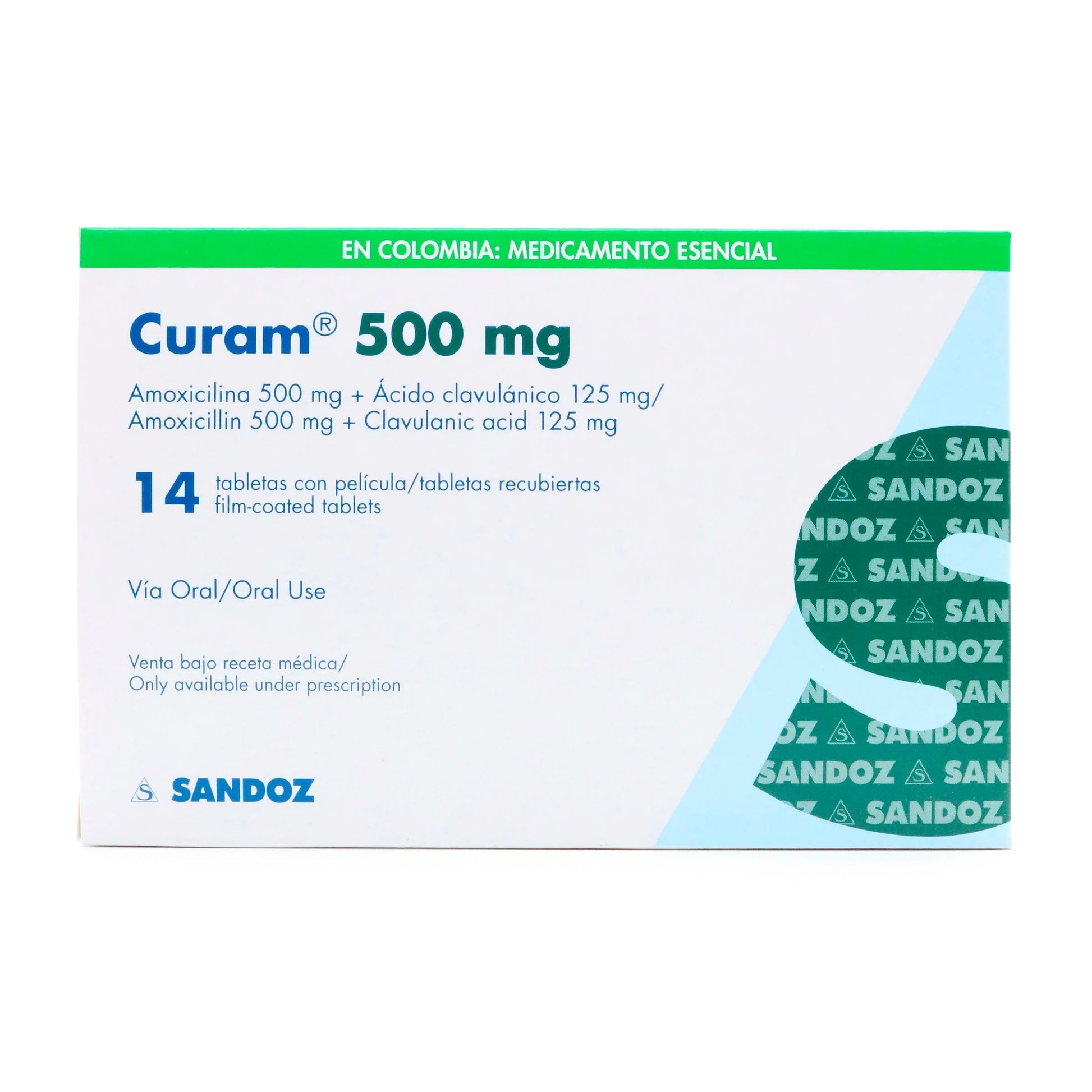 Curam 500 mg+ 125 mg X 14 Tableta