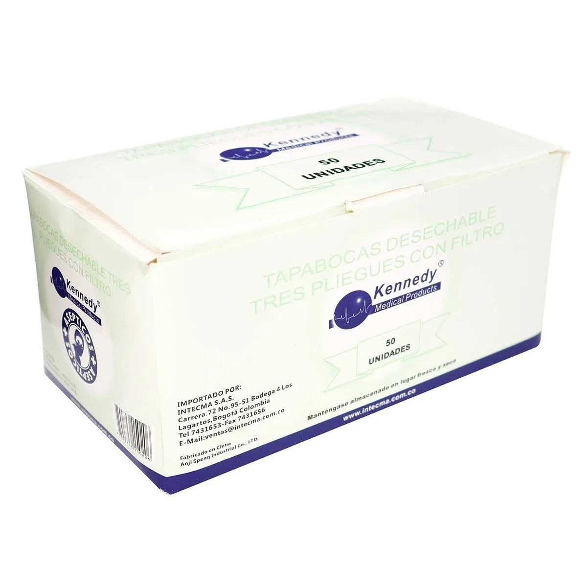 Tapabocas Blanco X 50 Un Ei Intecma