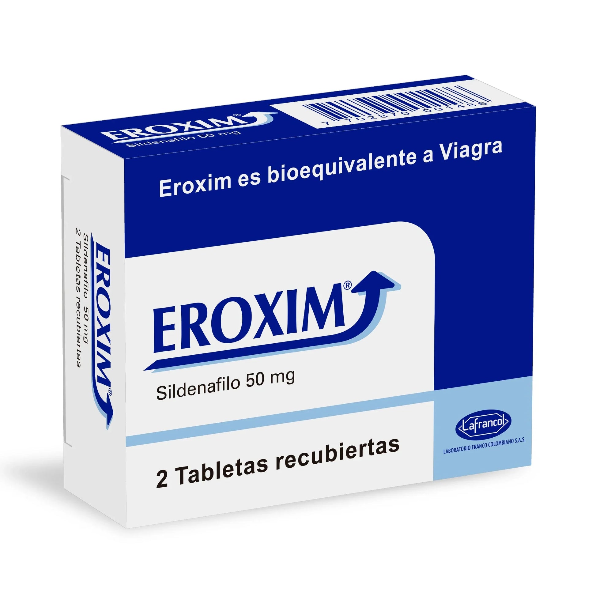 Eroxim 50 mg 2 Tabletas