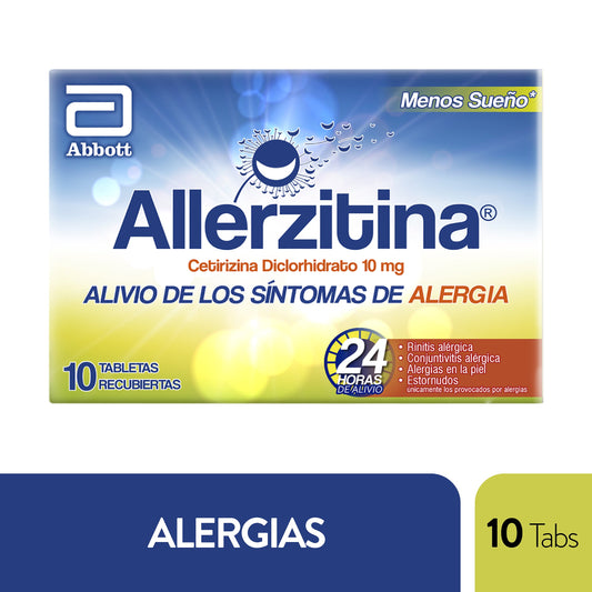 Allerzitina 10 mg 10 Tabletas