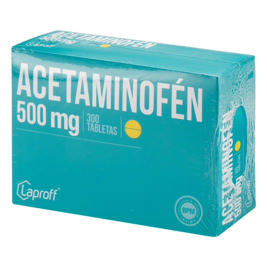 Acetaminofén 500 mg 300 Tabletas Lp