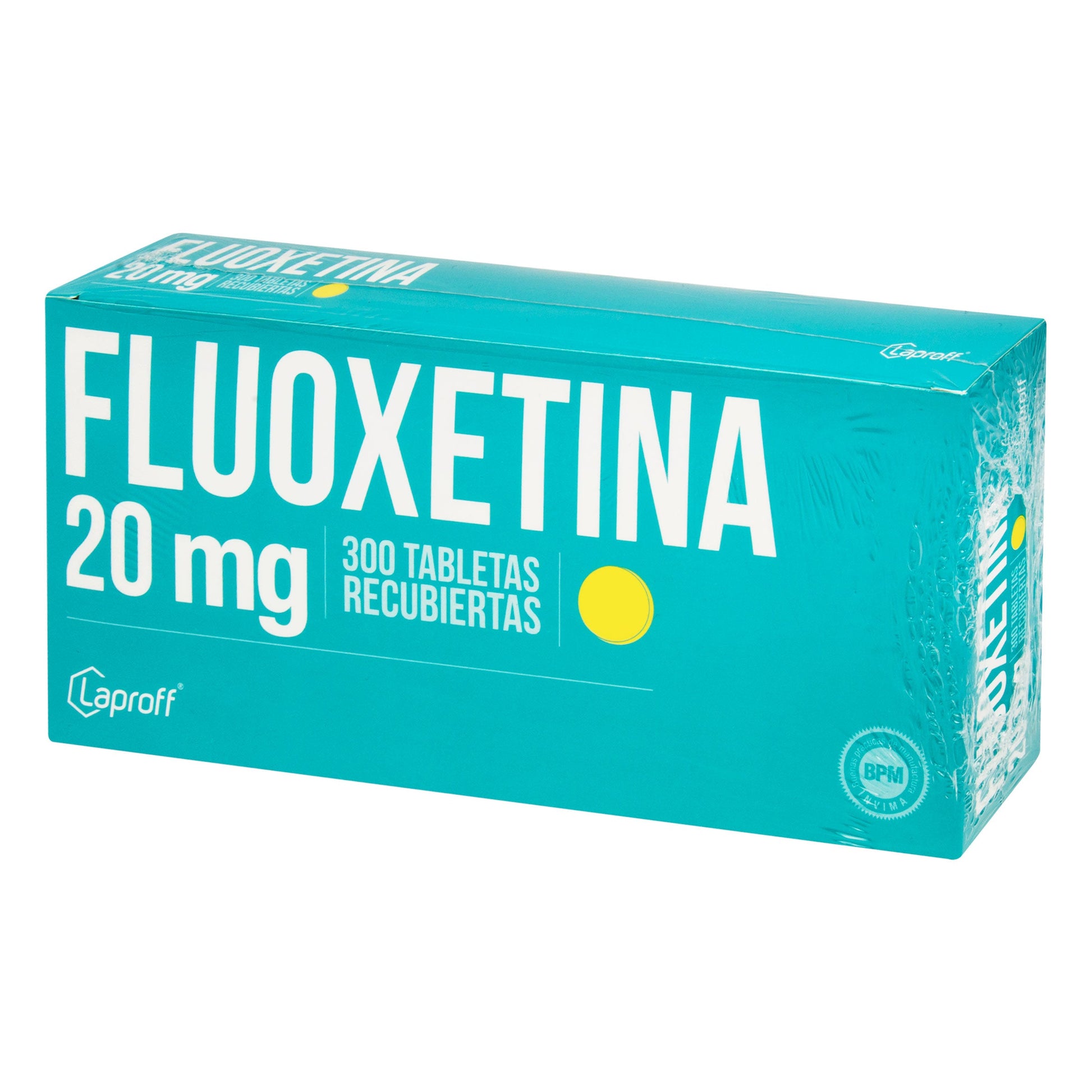 Fluoxetina 20 mg 300 Tabletas Lp