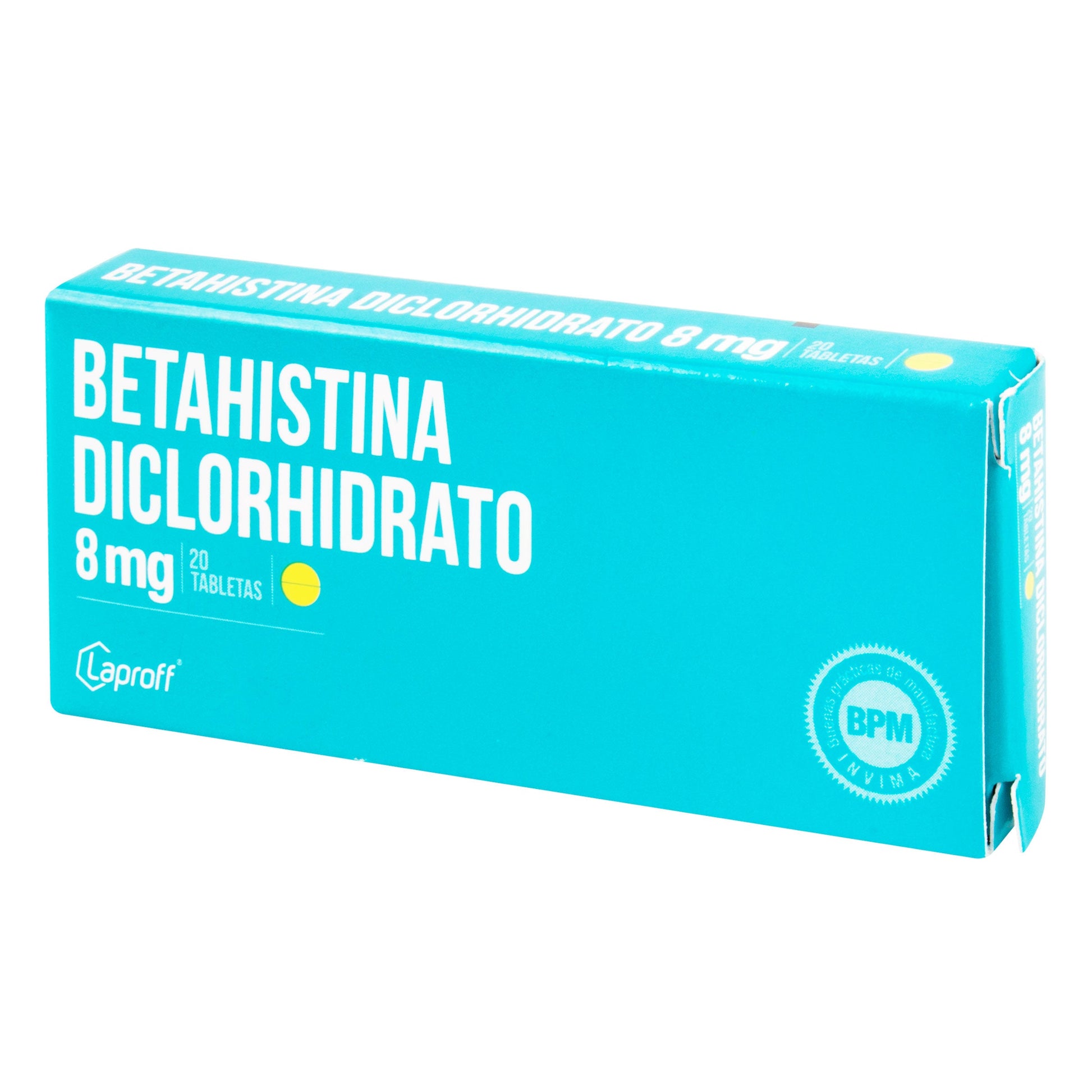 Betahistina 8 mg 20 Tabletas Lp