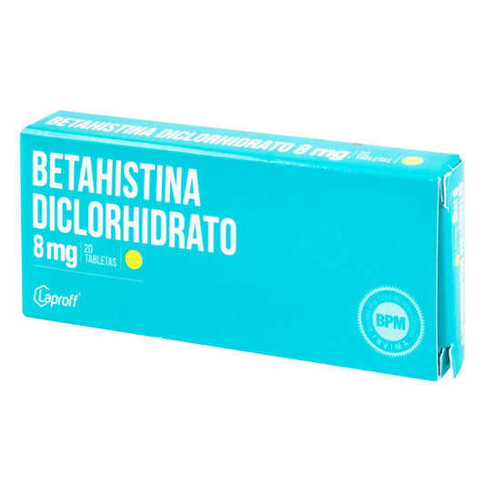 Betahistina 8 mg 20 Tabletas Lp