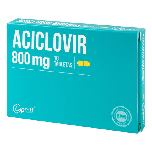 Aciclovir 800 mg 10 Tabletas Lp