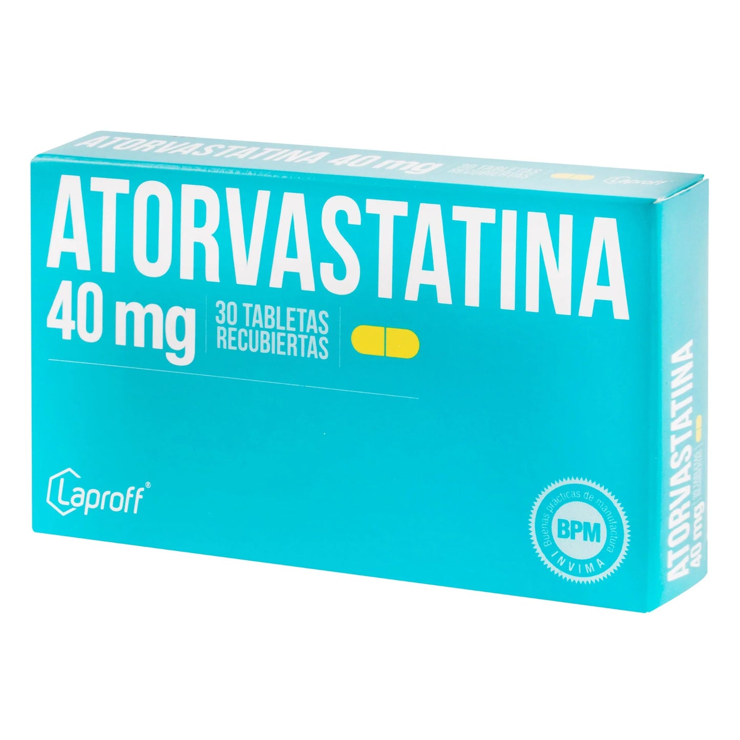 Atorvastatina 40 mg 30 Tabletas Lp