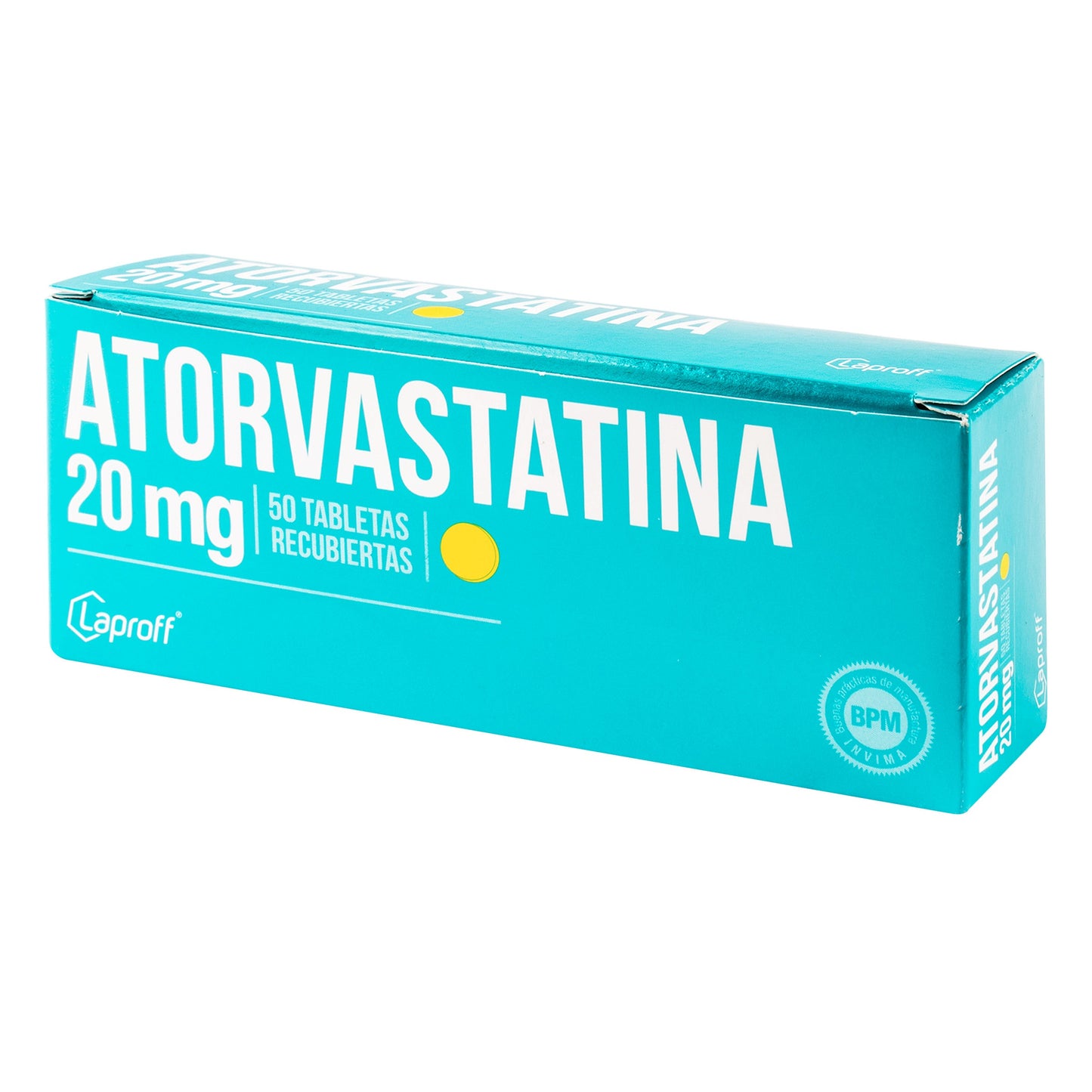Atorvastatina 20 mg 50 Tabletas Lp