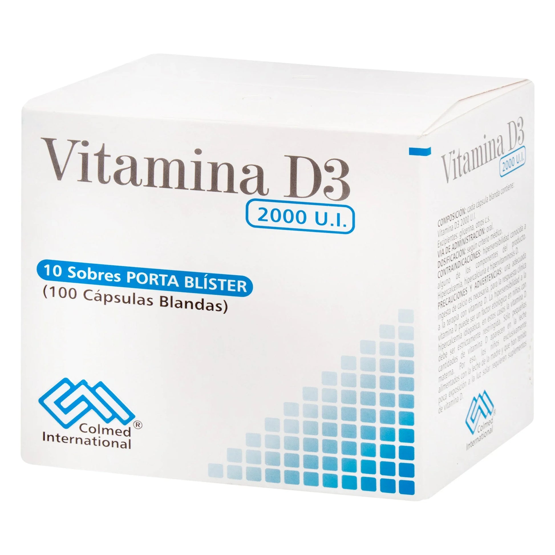 Vitamina D3 2000 UI 100 Cápsula 10 Sbs Pc