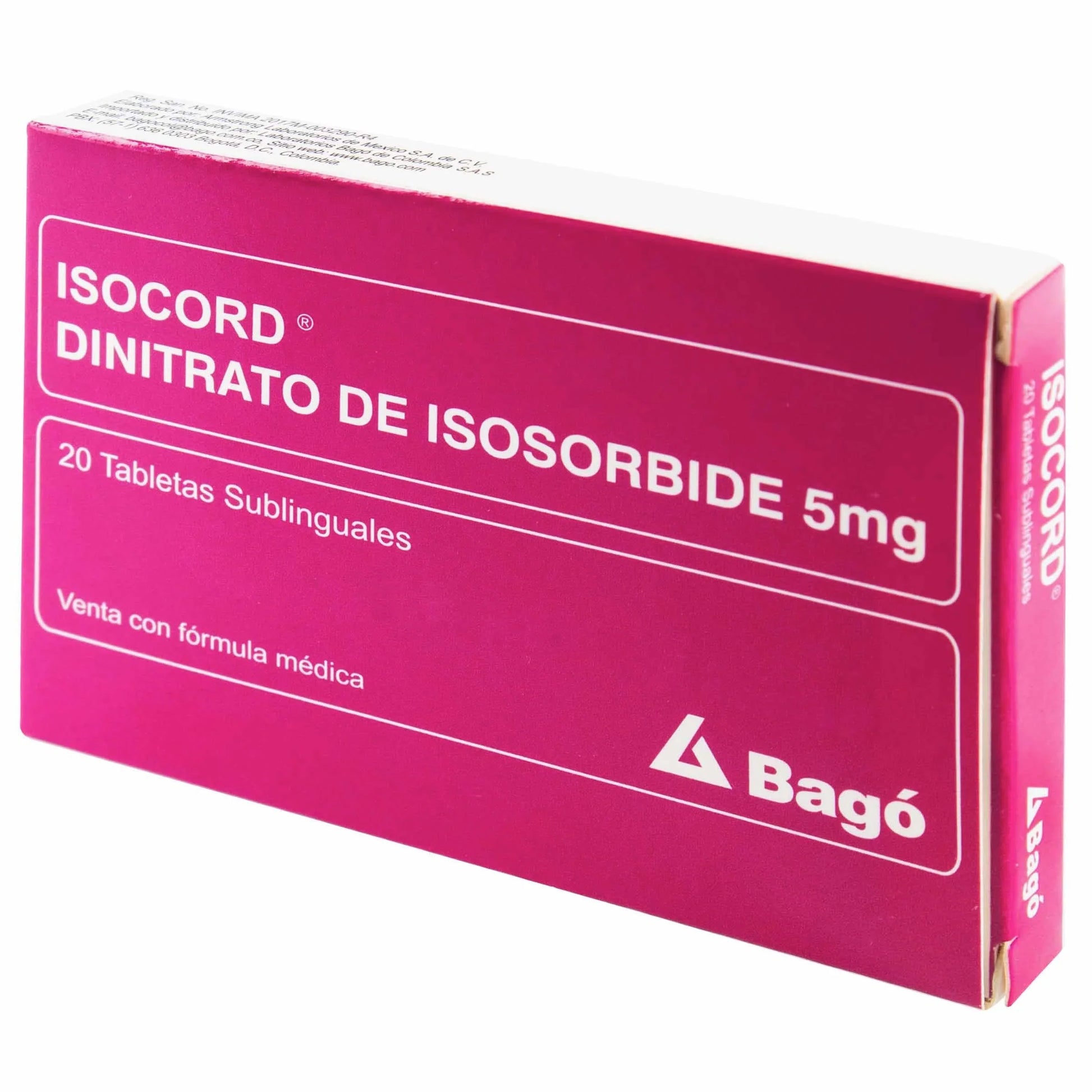 Isocord Subling 5 mg 20 Tabletas
