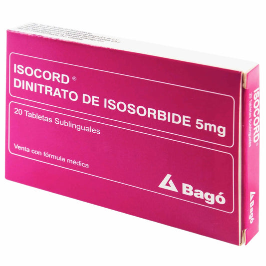 Isocord Subling 5 mg 20 Tabletas