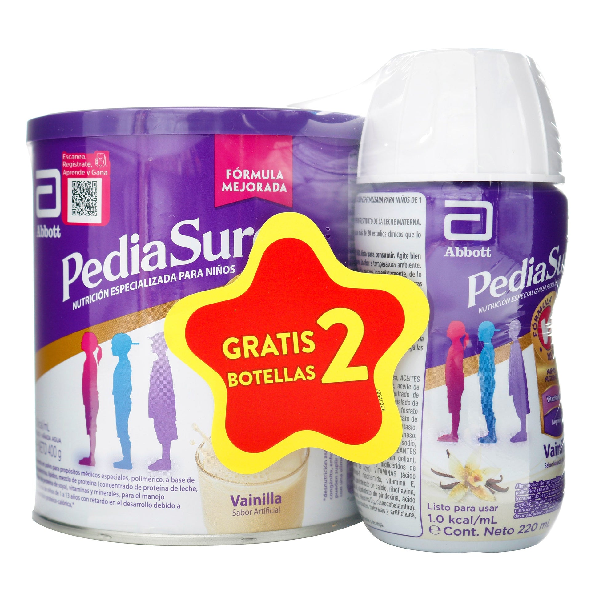Pediasure Vainilla 400 grATIS 2 Liqu