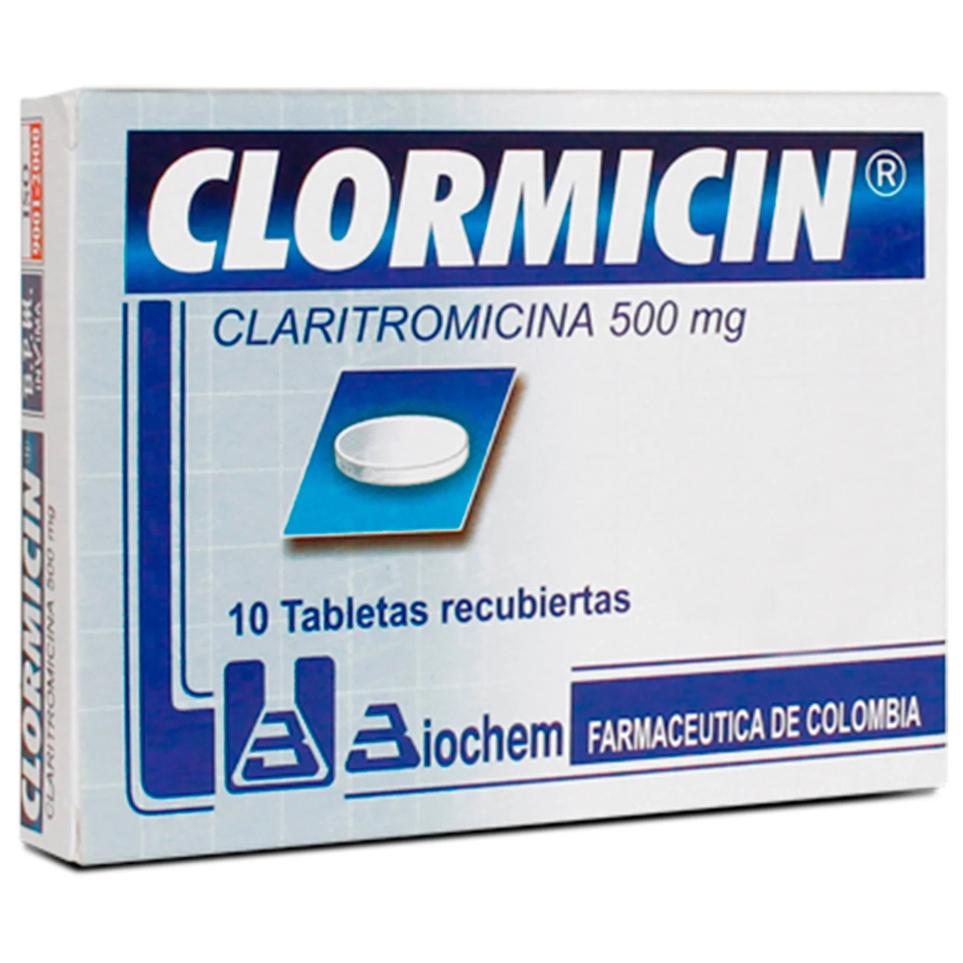Clormicin 500 mg 10 Tabletas