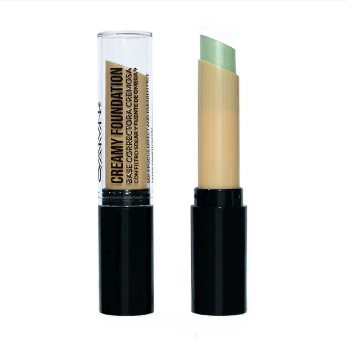 Base Correctora Cremosa En Barra Samy 04. Verde