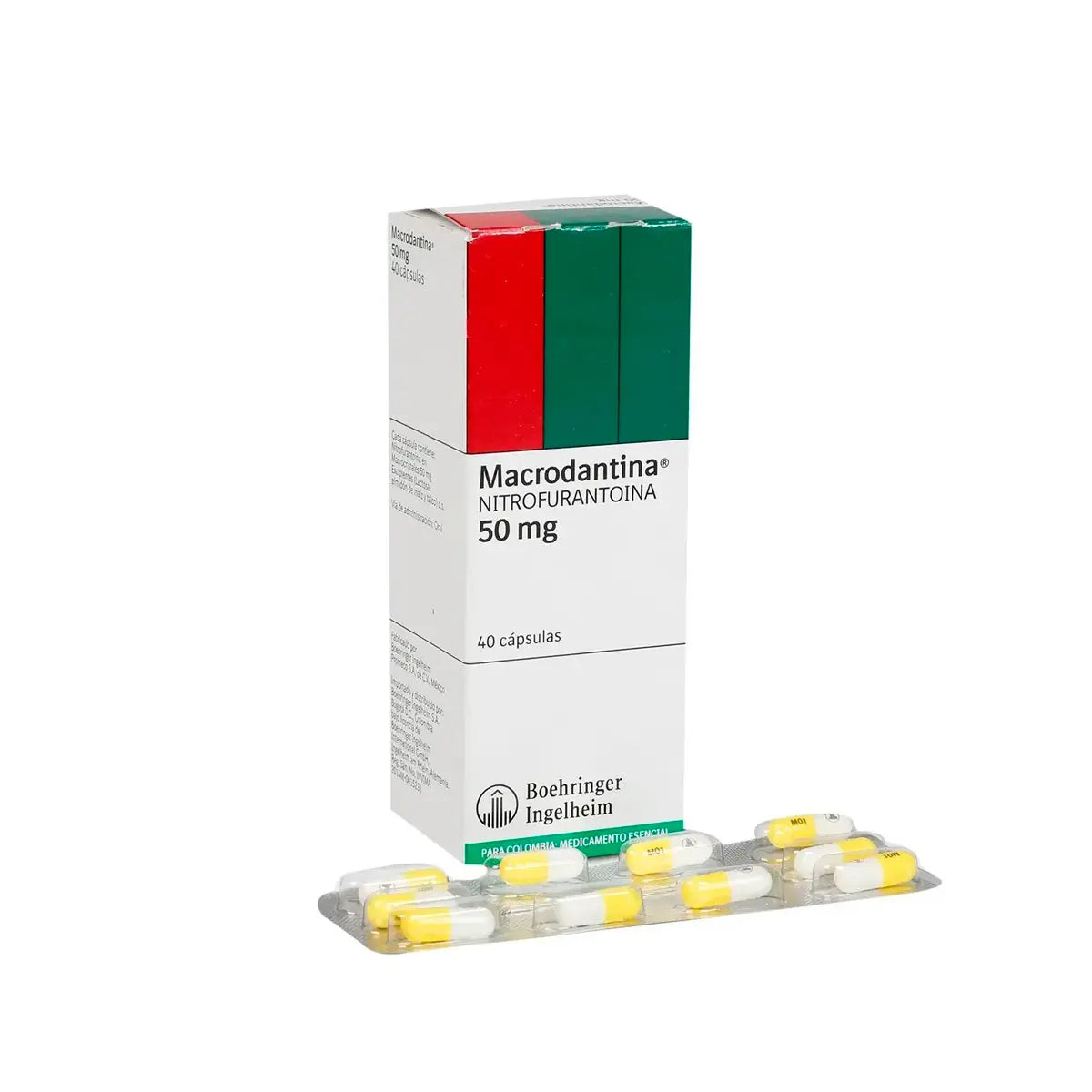 Macrodantina 50 mg 40 Cápsulas