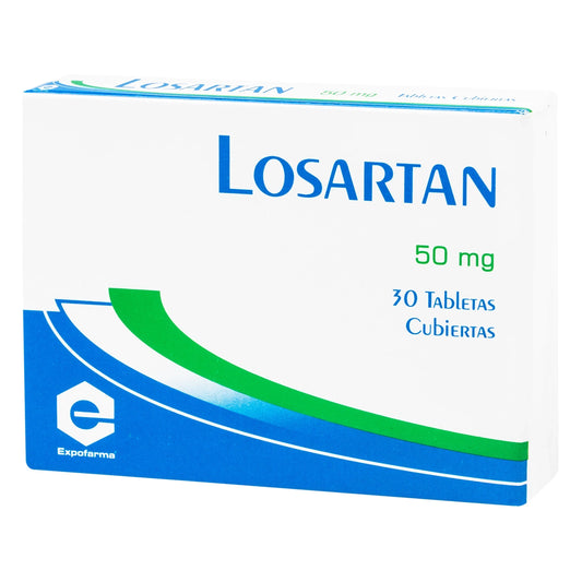 Losartán 50 mg 30 Tabletas Ex