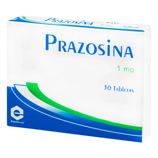 Prazosina 1 mg 30 Tabletas Ex