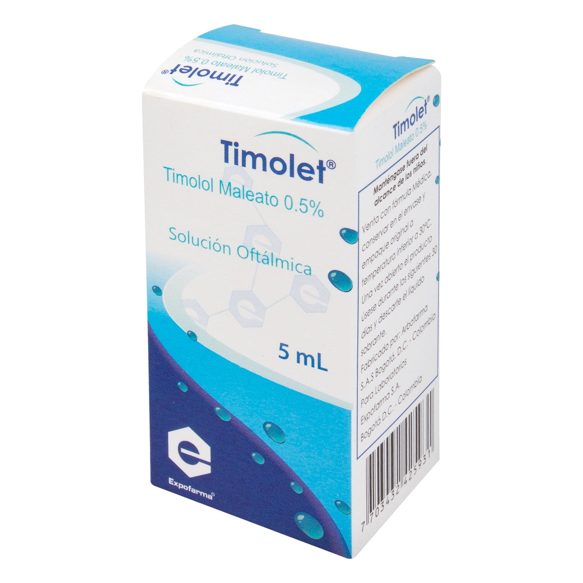 Timolol Maleato 0.5% Gotas Oftálmico ml Ex