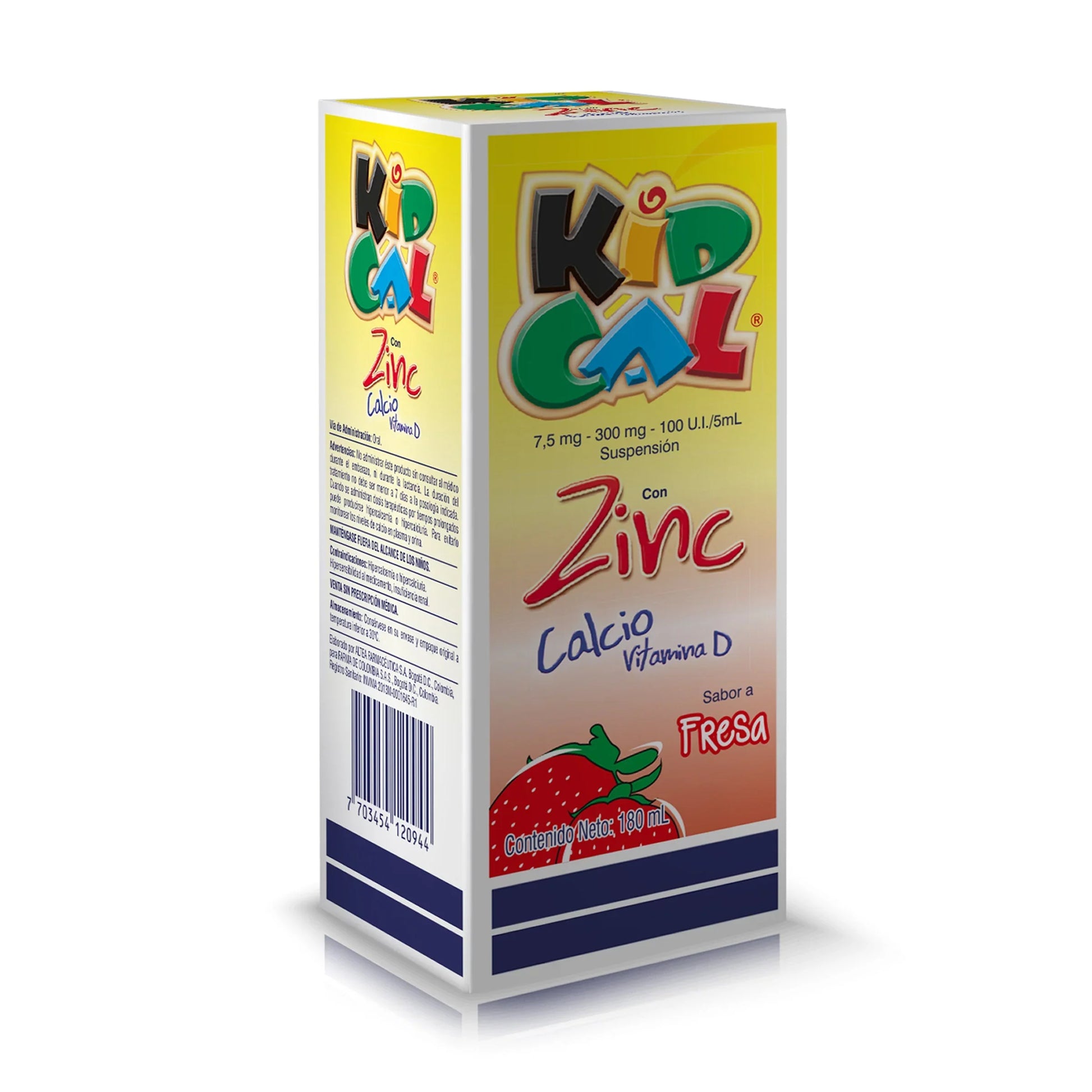 Kidcal SuspensiónSI. 180 ml Fresa (3%+)(pae)