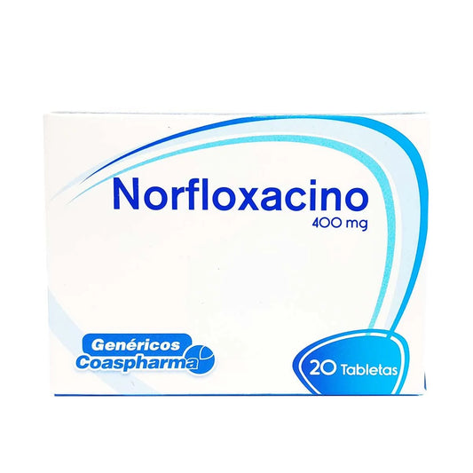 Norfloxacino 400 Miligramos 20 Tabletas