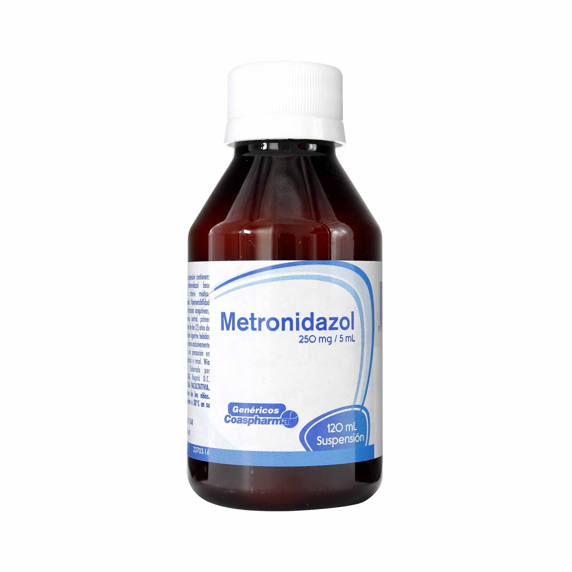 Metronidazol 250 mg/5 ml Suspensión 120m