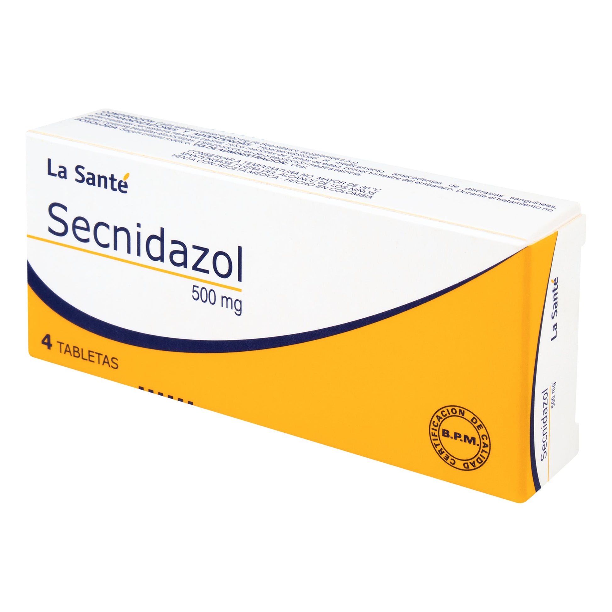 Secnidazol 500 mg 4 Tabletas Ls