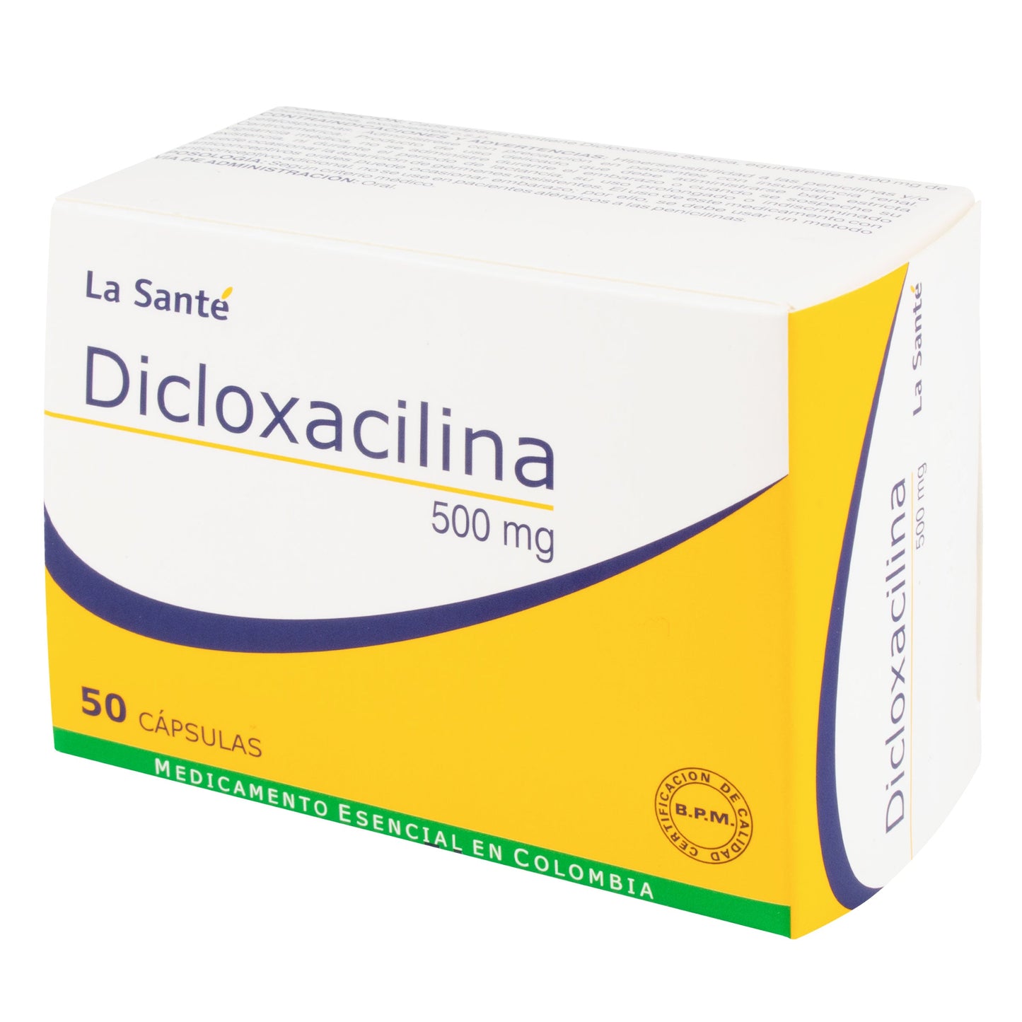 Dicloxacilina 500 mg 50 Cápsulas Ls