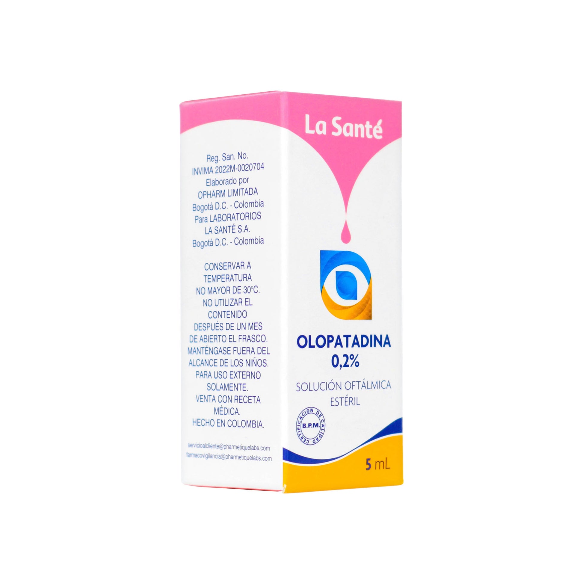 Olopatadina 0.2% Solución.OFTALMICA 5 ml Ls