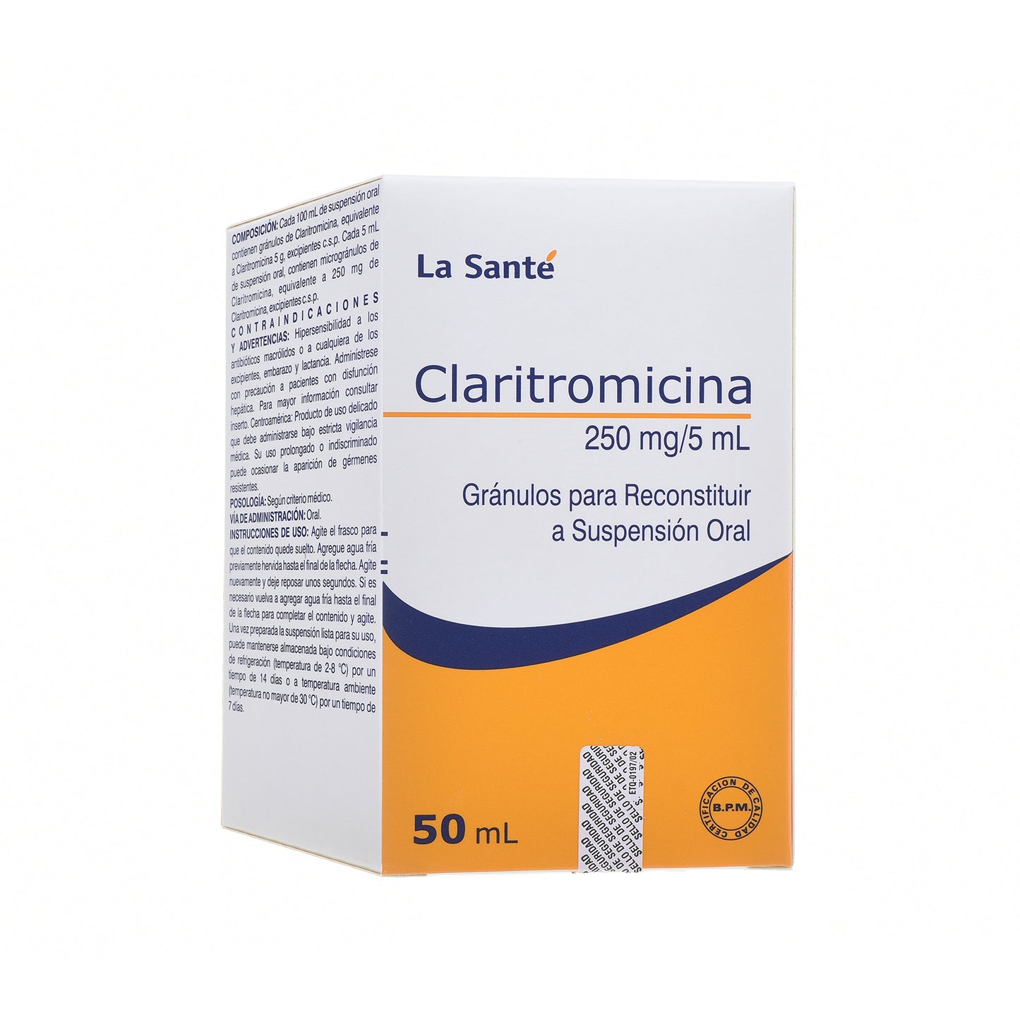 Claritromicina 250 mg Suspensión.50 ml Ls